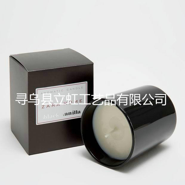 黑色玻璃杯香薰蜡烛摆件小众高级浪漫情调助眠家用室内持久伴手礼生日礼物