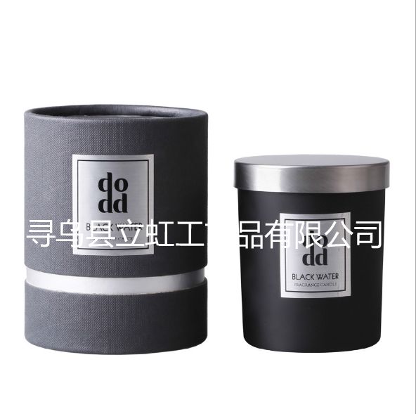 银色铁盖香薰蜡烛高档圆筒盒包装